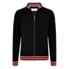 Mg Rivers Men's Black Textured Extrafine Merino Bomber Jacket In Black