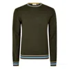 Mg Rivers Men's Green Extrafine Merino The Crew Olive In Green