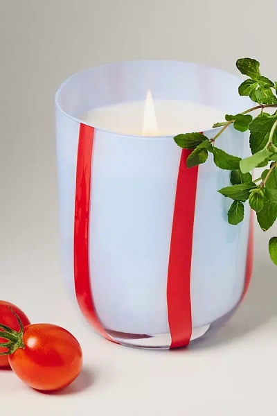 Mægen Atina Fresh Tomato & Mint Leaf Glass Candle In White