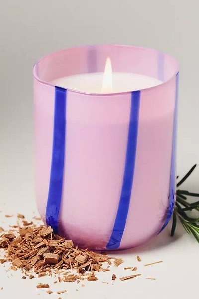 Mægen Woody Black Currant & Oud Atina Glass Candle In Pink