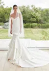 Mgny Madeline Gardner New York 2712 Long Mermaid Tired Wedding Dress In White