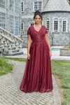 Mgny Madeline Gardner New York 72116 Mother Of The Bride Beaded Long Dress In Red