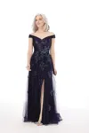 Mgny Madeline Gardner New York 72228 Long Formal Dress In Multi