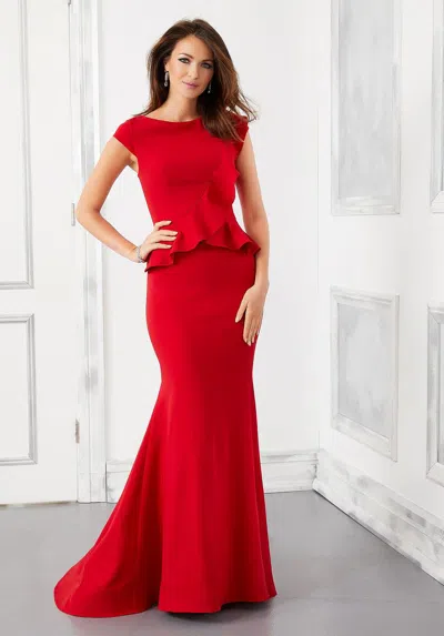Mgny Madeline Gardner New York 72307 Long Formal Dress In Red