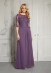 Mgny Madeline Gardner New York 72412 Long Formal Dress In Purple