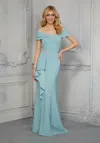 Mgny Madeline Gardner New York 72417 Long Formal Dress In Blue