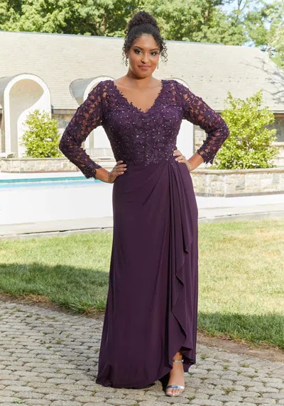 Mgny Madeline Gardner New York 72418 Long Formal Dress In Purple