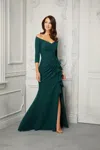 Mgny Madeline Gardner New York 72424 Long Formal Dress In Green