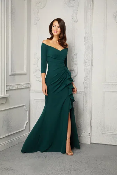 Mgny Madeline Gardner New York 72424 Long Formal Dress In Green
