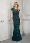 Mgny Madeline Gardner New York 72426 Long Formal Dress In Green