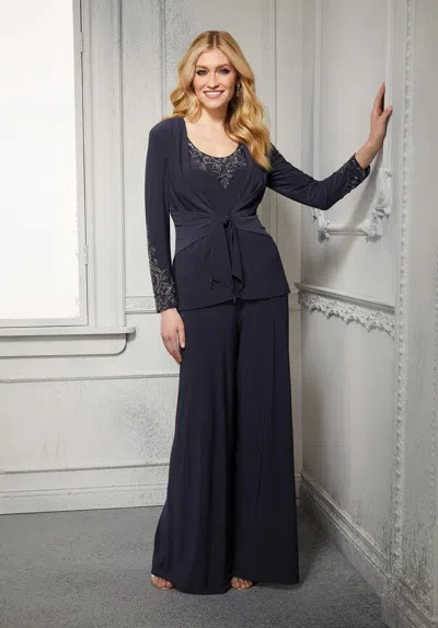 Mgny Madeline Gardner New York 72427 Long Formal Pantsuit In Blue