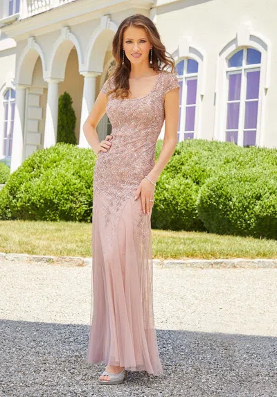 Mgny Madeline Gardner New York 72501 Long Formal Dress In Pink