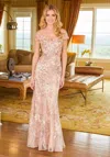 Mgny Madeline Gardner New York 72506 Long Formal Dress In Neutral