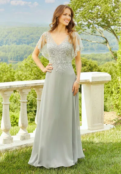 Mgny Madeline Gardner New York 72517 Long Formal Dress In Blue