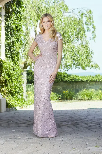 Mgny Madeline Gardner New York 72523 Long Formal Dress In Pink