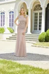 Mgny Madeline Gardner New York 72527 Long Formal Dress In Pink