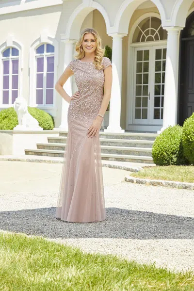 Mgny Madeline Gardner New York 72527 Long Formal Dress In Pink