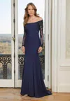 Mgny Madeline Gardner New York 72604 Long Formal Dress In Blue