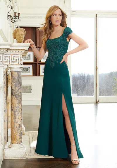 Mgny Madeline Gardner New York 72608 Long Formal Dress In Green