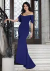 Mgny Madeline Gardner New York 72613 Long Formal Dress In Blue