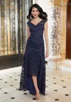 Mgny Madeline Gardner New York 72631 Long Formal Dress In Blue