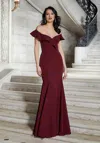 Mgny Madeline Gardner New York 72632 Long Formal Dress In Burgundy