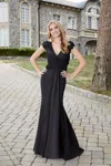 Mgny Madeline Gardner New York 72714 Long Formal Dress In Black