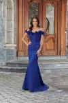 Mgny Madeline Gardner New York 72732 Long Fitted Evening Formal Dress In Blue