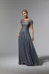 Mgny Madeline Gardner New York 72905 Long Mother Of The Bride Formal Dress In Gray