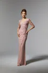 Mgny Madeline Gardner New York 72909 Long Mother Of The Bride Evening Dress In Pink