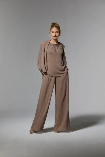 Mgny Madeline Gardner New York 72913 Long Mother Of The Bride Pant Suit In Brown