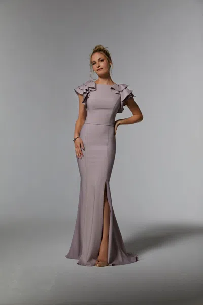 Mgny Madeline Gardner New York 72922 Formal Evening Long Gown In Gray