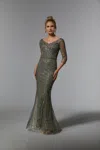 Mgny Madeline Gardner New York 72933 Long Mother Of The Bride Formal Dress In Green