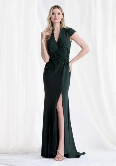 Mgny Madeline Gardner New York 73163 Long Mother Of The Bride Dress In Green
