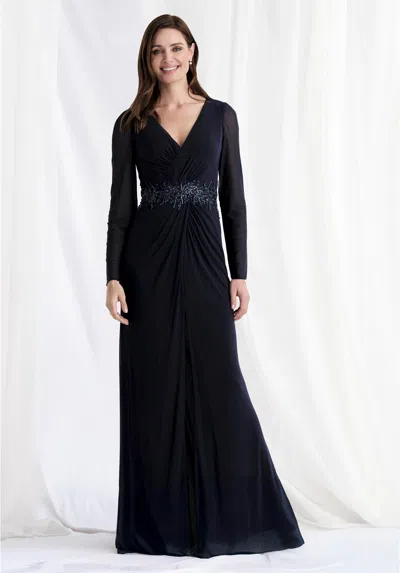 Mgny Madeline Gardner New York 73175 Formal Mother Of The Bride Long Gown In Black
