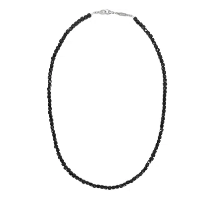 Mhart Men's Black Tourmaline Dodeca Necklace