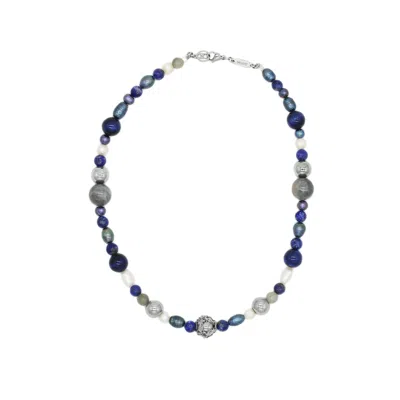 Mhart Men's Blue Isla Gemstone Necklace