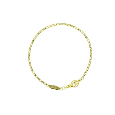 Mhart Men's Gold Paperclip Stainless Steel Bracelet