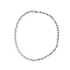 Mhart Men's Silver Oval Chain Bead Necklace In Silver