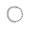 Mhart Men's Silver Oval Chain Bracelet