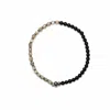 Mhart Women's Black Split Onyx And Labradorite Bracelet In Black