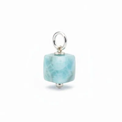 Mhart Women's Blue Larimar Gemstone Charm - Sterling Silver