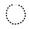 Mhart Women's Caged Onyx Silver Necklace In Metallic