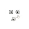 Mhart Women's Caged Silver Orb Mini Stud In Silver