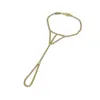 Mhart Women's Gold Triple Chain Hand Chain