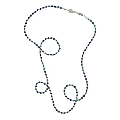 Mhart Women's Green / Silver African Turquoise Hematite Necklace