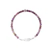 Mhart Women's Silver Ruby Gemstone Bracelet In Blue