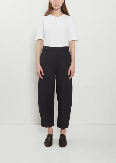 Mhl By Margaret Howell Barrel Leg Trousers In Black