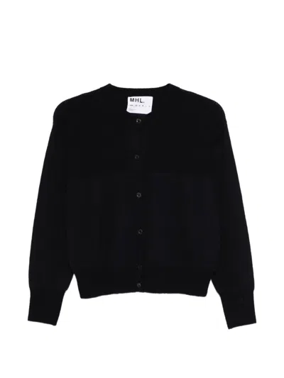 Mhl By Margaret Howell Buttoned Cardigan In Black