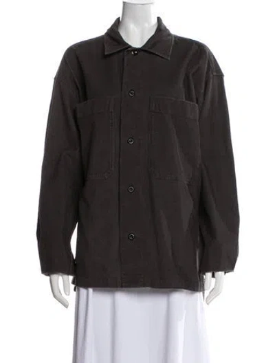 Pre-owned Mhl By Margaret Howell Corduroy Denim Jacket In Gray